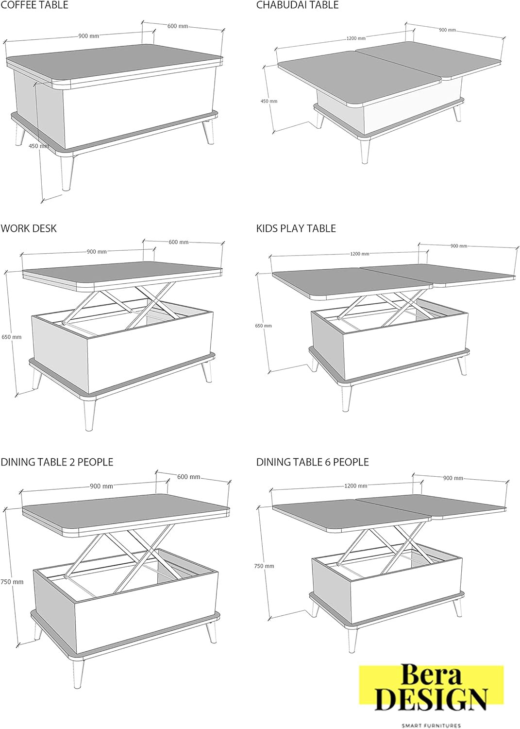 Bera Design Multi-Functional Coffee Table Plan