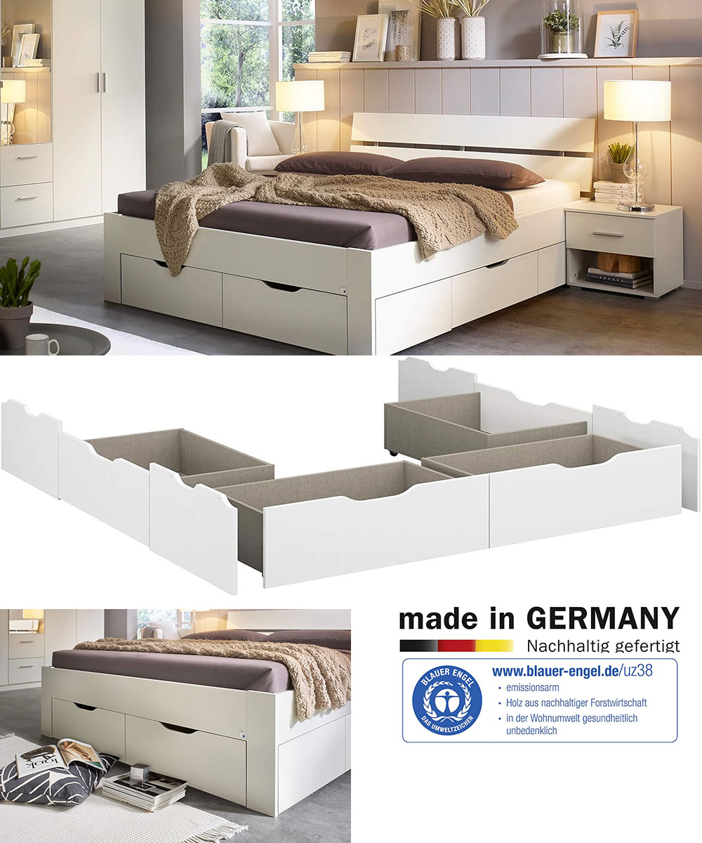 Rauch Mobel Ryba - Storage Bed Base View