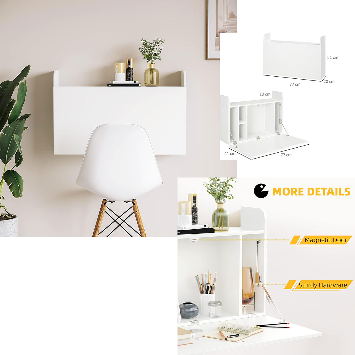 HOMCOM Wall-Mounted Table