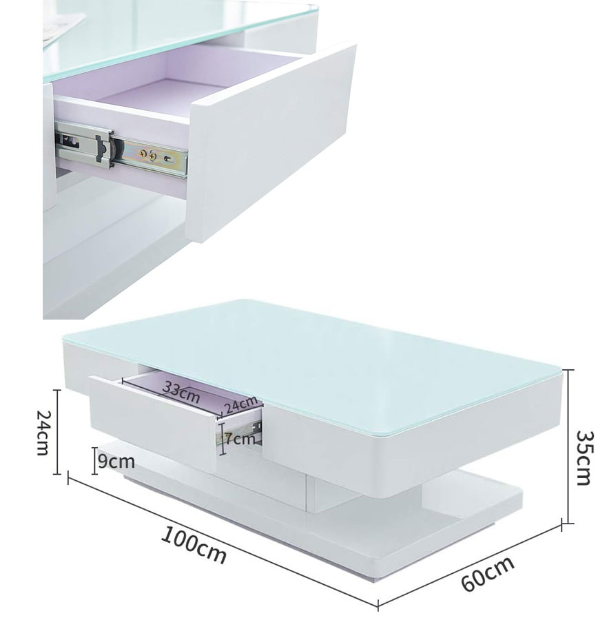 Ofcasa 2-Drawer Coffee Table