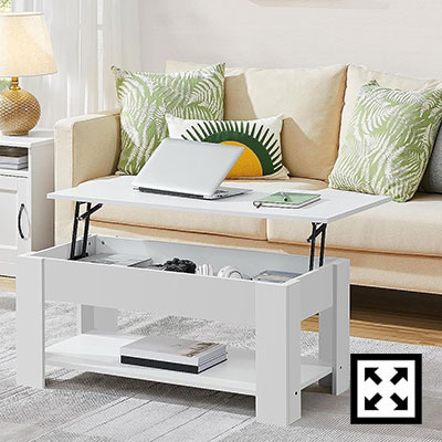 Yaheetech Convertible Coffee Table Work Desk